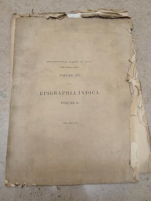 Epigraphia Indica Volume II : a collection of inscriptions supplementary to the Corpus inscriptio...