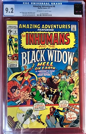 AMAZING ADVENTURES No. 6 (May 1971) - featuring Black Widow and The Inhumans - CGC Graded 9.2 (NM-)