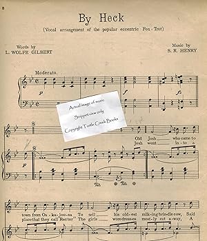 By Heck - Piano Sheet Music - a Vocal Arrangement of the Popular Eccentric Fox Trot