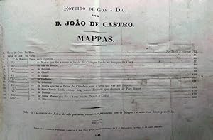 ROTEIRO DE GOA A DIO [TÁBUAS DOS ROTEIROS DA ÍNDIA].