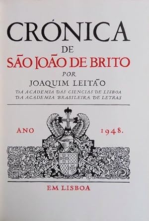 CRÓNICA DE SÃO JOÃO DE BRITO.