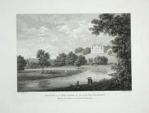 Original Antique Engraving Illustrating Axwell Park in the County of Durham. By W. Watt and Publi...
