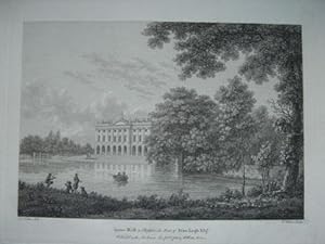 Original Antique Engraving Illustrating Lyme Hall in Cheshire. By W. Watt and Published in 1786.