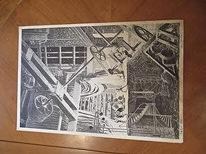 Untitled Original Black And White Lithograph By Mike Kaluta