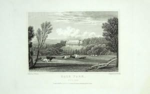 Original Antique Engraving Illustrating Dale Park in Sussex, The Seat of John Smith, Esq, M.P.