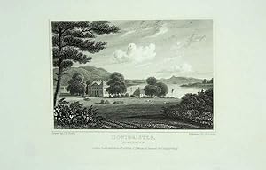 Original Antique Engraving Illustrating Donibristle in Fifeshire, The Seat of The Earl of Moray.