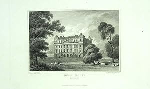 Original Antique Engraving Illustrating Duff House in Banffshire, The Seat of The Earl of Fife.