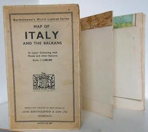 Map of Italy and the Balkans 1:2,000,000