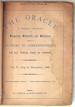 The Oracle. A Weekly Journal of Response, Research and Reference. COnsisting of Answers to Corres...