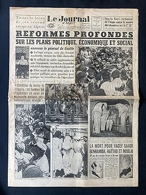 LE JOURNAL D'ALGER-N°2755-VENDREDI 4 JUILLET 1958