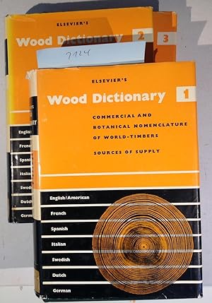 Elsevier's Wood Dictionary in Seven Languages - 3 Volumes
