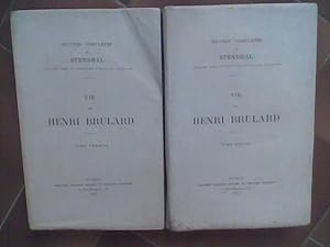 Vie de Henri Brulard. Tomes 1 et 2