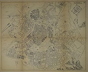 Vienna. 17. Lithogr. Stadtplan, um 1870, 28 x 35 cm