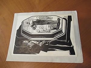 (Science Fiction Art) Original Ink Drawing By Charles Schneeman Used To Illustrate "Asylum" [In ]...