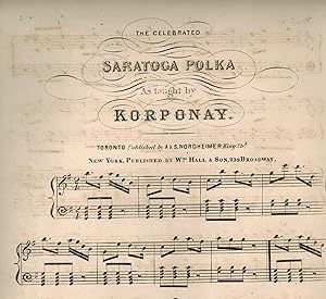 Celebrated Saratoga Polka as Taught By Korponay - Vintage Piano Sheet Music