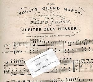 Congress of Soult's Grand March - Vintage Piano Sheet Music