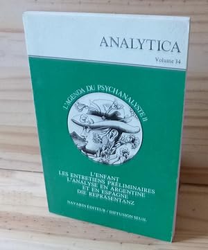 ANALYTICA Volume 34 - L'agenda du psychanalsyte II (---) - Cahiers de recherche du champ Freudien...