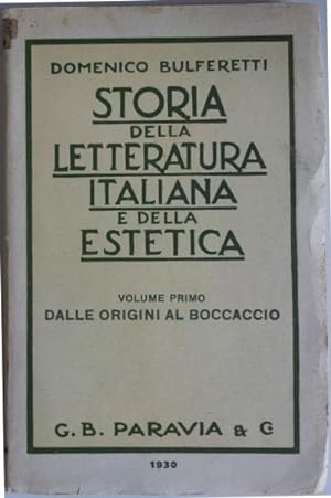 Storia della letteratura italiana e della estetica