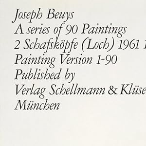 JOSEPH BEUYS: A SERIES OF 90 PAINTINGS (2 SCHAFSKOPFE (LOCH) 1961-1975 PAINTING VERSION 1-90) - L...