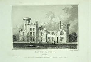 Original Antique Engraving Illustrating Flesk Castle in Kerry, The Seat of John Coltsmann, Esq.