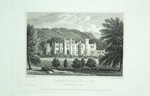 Original Antique Engraving Illustrating Garnstone House in Herefordshire, The Seat of Samual Pepl...