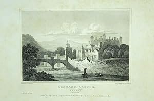 Original Antique Engraving Illustrating Glenarn Castle (general view), Antrim, Ireland, The Seat ...