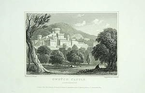 Original Antique Engraving Illustrating Gwrych Castle in Denbighshire, The Seat of Lloyd Bamford ...