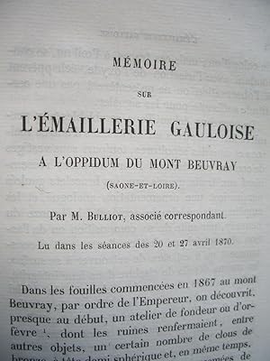 Mémoire sur l'Émaillerie GAULOISE à l'Oppidum du Mont BEUVRAY
