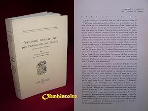 Répertoire biographique des Francs-Maçons russes ( XVIIIème et XIXème siècles ).