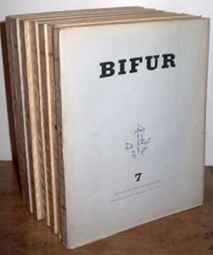 Bifur. Numéro 1. Mai 1929.