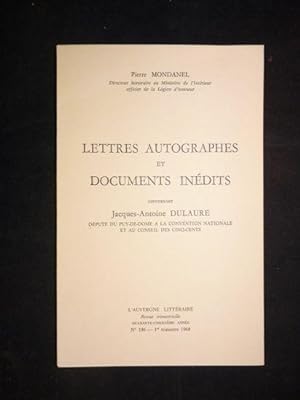 Lettres et documents inédits concernant Jacques-Antoine Dulaure, député du Puy-de-Dôme à la Conve...