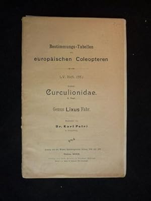 Bestimmungs-Tabellen der europäischen Coleopteren. LV Heft (55). Enthält : Curculionidae. 11 Thei...