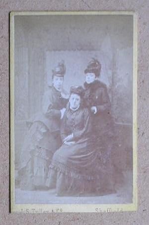 Carte De Visite Photograph. Portrait of Three Young Women.