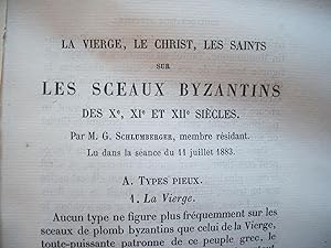 la VIERGE, le CHRIST, les Saints sur les SCEAUX BYZANTINS des X°, XI° et XII° siècles - Mémoires ...
