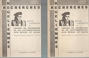 Recherches Hegeliennes Bulletin D'Information Centre De Recherche Et De Documentation Sur Hegal E...