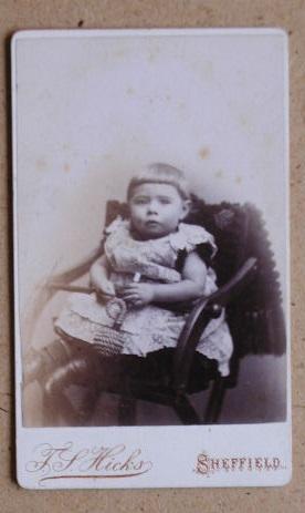Carte De Visite Photograph. Portrait of a Young Child.