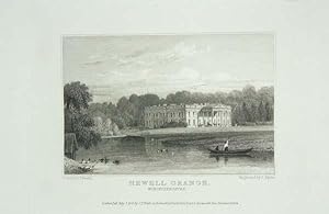 Original Antique Engraving Illustrating Hewell Grange in Worcestershire, The Seat of Other Archer...