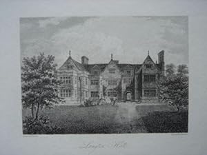 Original Antique Engraving Illustrating Langton Hall. Engraved By B. Howlett and Dated 1797.