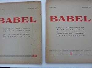 "Vol. III n.° 1 / 2 / 3 Mars / Juin / Septembre 1957 BABEL REVUE INTERNATIONAL DE LA TRADUCTION -...