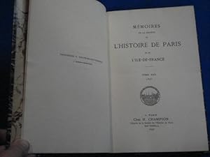 Mémoires de la Société de Paris et de l'Ile de France. Tome XXII (1895)