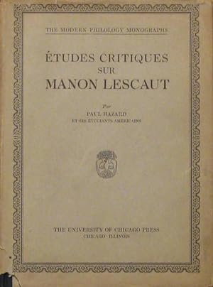 Etudes Critiques Sur Manon Lescaut