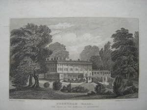 Original Antique Engraving Illustrating Trentham Hall in Staffordshire. Published By W. Emans in ...