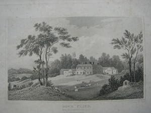 Original Antique Engraving Illustrating Dove Cliff in Staffordshire. Published By W. Emans in 1830