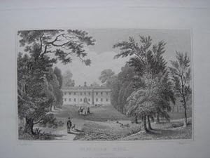 Original Antique Engraving Illustrating Aldenham Hall in Shropshire. Published By W. Emans in 1830