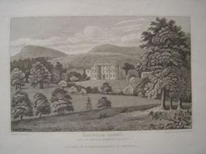 Original Antique Engraving Illustrating Caynham Court in Shropshire. Published By W. Emans in 1830