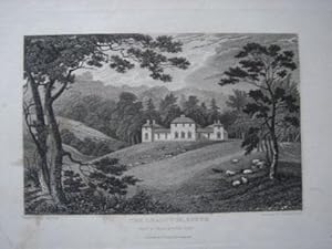 Original Antique Engraving Illustrating The Leasowes, South View, in Shropshire. Published By W. ...