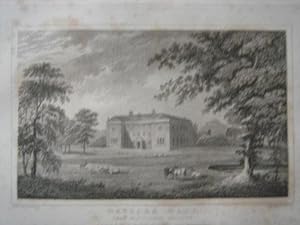 Original Antique Engraving Illustrating Gatacre Hall in Shropshire. Published By W. Emans in 1830