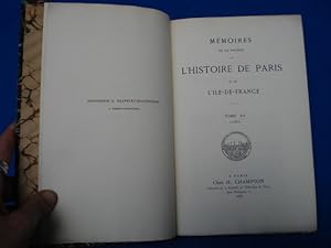 Mémoires de la Société de l'histoire de Paris et de l'ile de France. Tome XII (1885)
