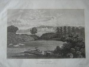 Original Antique Engraving Illustrating Warnham Court, The Seat of H. Tredcroft Esq. in Sussex. P...