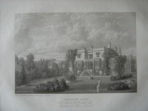Original Antique Engraving Illustrating Saxonbury Lodge, The Seat of D. Rowland Esq. in Sussex. P...